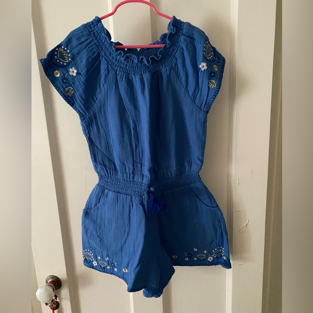 Boden blue romper girls size 9/10